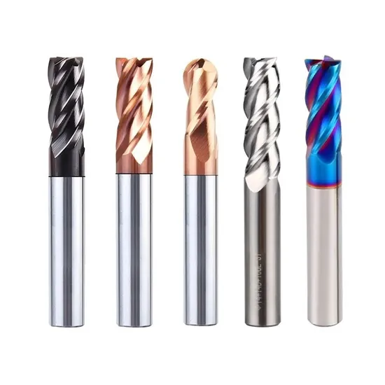 High Hardness Helix CNC Milling Cutter 4 Flute Corner Radius End Mill